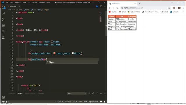 23 CSS Tables смотреть онлайн