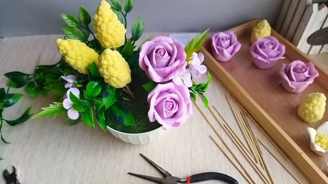 Собираем композицию из мыла "БУКЕТ С МИМОЗОЙ". Силиконовые формы от HobbyPage смотреть онлайн