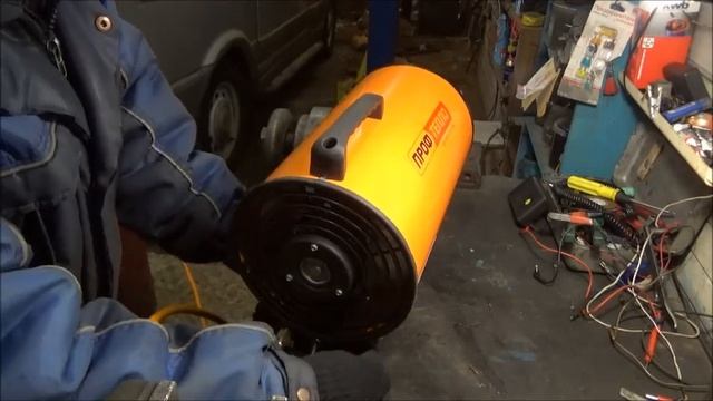 Газовый теплогенератор в гараж(газовая пушка)КГ-10В.Обзор.Испытание. смотреть онлайн