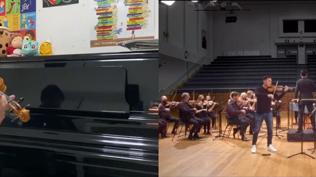 Play with Ray 2023 🐨🦘🇦🇺(Side by side version 🎻🎻) Bach’s Double Concerto in D minor -3rd mov. смотреть онлайн