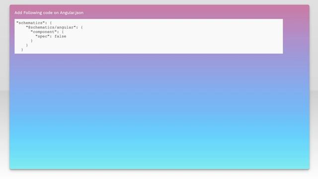 Angular 9 + CLI (TypeScript) - How to stop generating .spec.ts test files смотреть онлайн