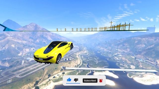 Spider-man and Franklin Bicycle impossible Ramp Stunt Race Challenge in GTA 5 смотреть онлайн