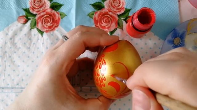 24.04.2022г. Мастер-класс декоративно-прикладного искусства по росписи пасхального яйца. "Хохлома". смотреть онлайн