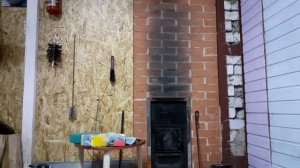 ✅Как почистить кирпич банной печи от копоти - Баня в гараже #баня #печь