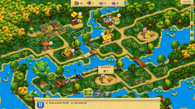 Gnomes Garden - level 30 walkthrough 3 stars смотреть онлайн