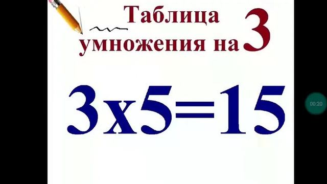 Я ИГРАЮ! Таблица умножения для детей. Умножение на цифру 3. Начальная школа. Смотрим и запоминаем)) смотреть онлайн