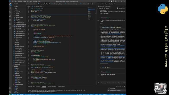 how to make a twitter bot (real time) in Python - part 1 смотреть онлайн