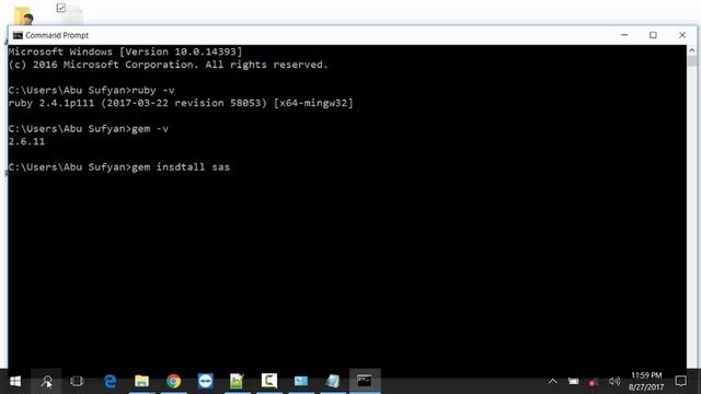 How to install sass on Windows 10 by using ruby gem. смотреть онлайн