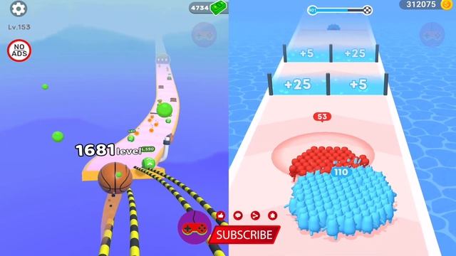 Play 1000 Satisfying Mobile Games Going Balls, Long Neck Run All Levels Android iOS Gameplay смотреть онлайн