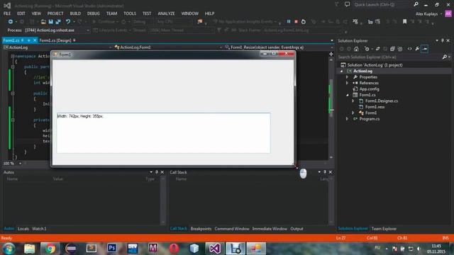 C# EXERCISES Get size of form on resize смотреть онлайн