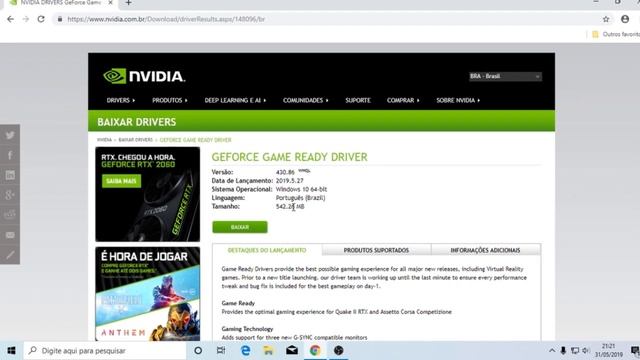 COMO BAIXAR E INSTALAR OS DRIVERS DA PLACA DE VÍDEO NVIDIA NO PC/NOTEBOOK смотреть онлайн