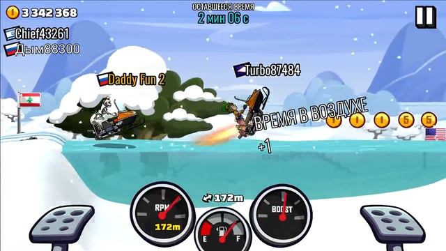 Hill Climb Racing 2 - ВИП подписка закончилась, но я забрал все НАГРАДЫ на Снегоходе прохождение. смотреть онлайн