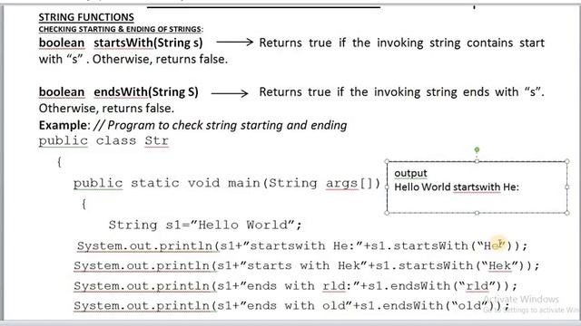 JAVA STRING METHODS STARTWITH AND ENDWITH смотреть онлайн
