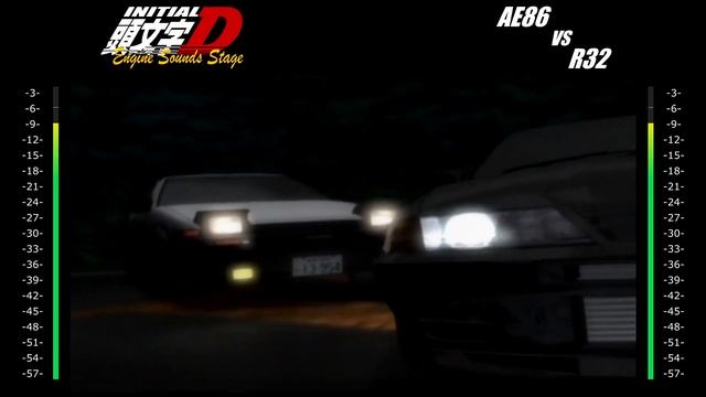 Initial D Engine Sounds Stage - AE86 vs R32 смотреть онлайн