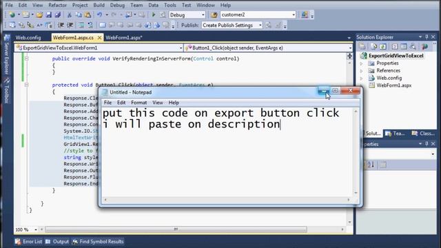 visual studio 2010 c# export grid view to excel смотреть онлайн