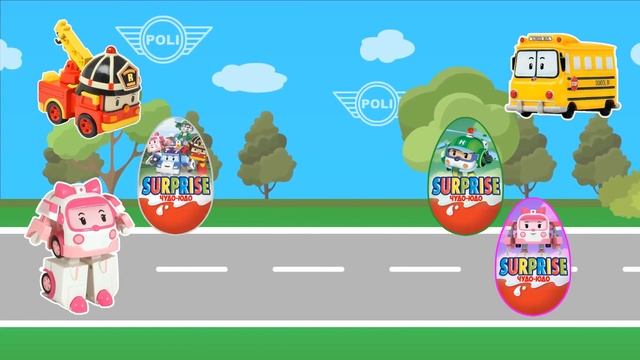 Робокар Поли - Киндер Сюрприз - Игрушки - Мультик - Robocar Poli - Kinder Surprise смотреть онлайн