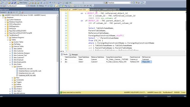 Could not drop object because it is referenced by a FOREIGN KEY constraint - SQL Server P74 смотреть онлайн