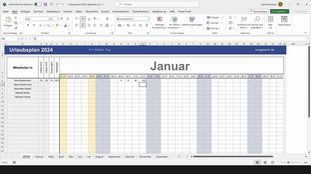 Excel Urlaubsplaner für 2024 inkl. Download смотреть онлайн