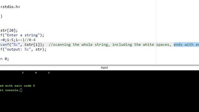 gets and scanf difference for char array смотреть онлайн