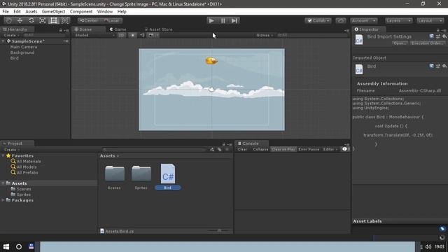 How to change a sprite image with script [Unity 2018 tutorial for beginners] смотреть онлайн