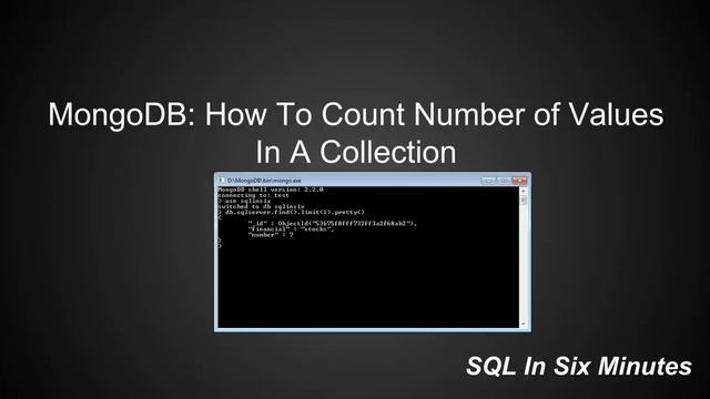 MongoDB: How To Count Number of Values In A Collection смотреть онлайн