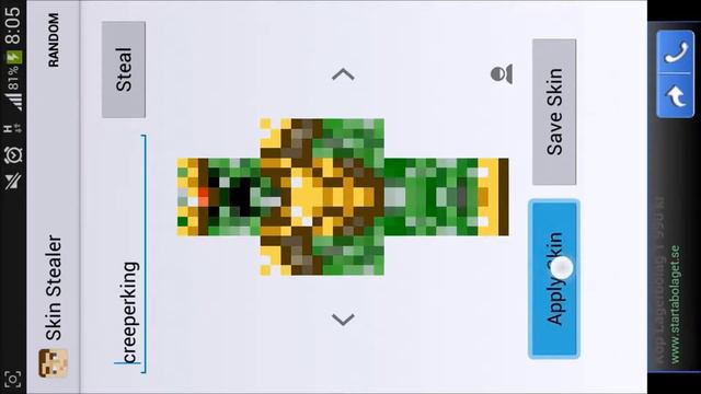 Minecraft PE [0.8.1] How To Change Skin! смотреть онлайн