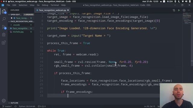 RICONOSCIMENTO FACCIALE da WEBCAM con PYTHON (TUTORIAL ITALIANO) смотреть онлайн
