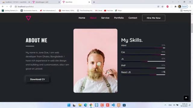 Vportfolio Neomorphism Laravel Personal Portfolio Script using php laravel mysql смотреть онлайн