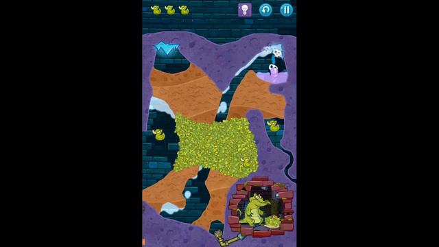 Прохождение игры "Крокодильчик Свомпи 2", уровень 76 "Холодный приём", все утки и сокровища смотреть онлайн