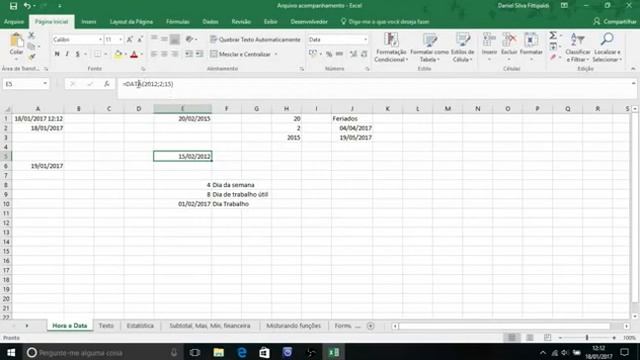Curso Online de Excel da Fitti - Aula 4 Parte 7 - Fórmulas para datas смотреть онлайн