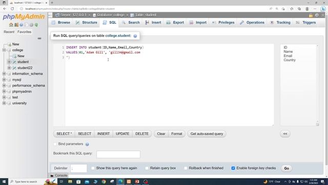 Mysql Tutorial: 09 : Insert data into Table смотреть онлайн
