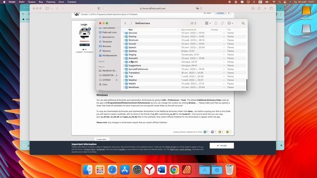 003. Affinity Publisher.  Настройка расстановки переносов для русского языка смотреть онлайн