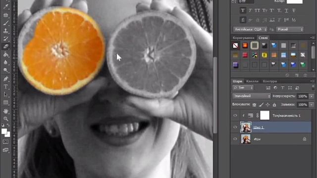 Кольоровий акцент. Обробка фотографії. смотреть онлайн