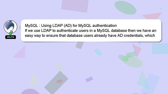 MySQL : Using LDAP (AD) for MySQL authentication смотреть онлайн
