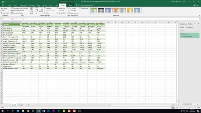 Excel 2019 Exam MO-200 - Importing Data