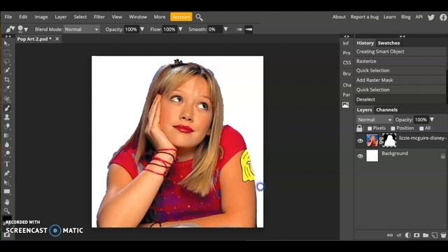 Andy Warhol Pop Art Digital Portrait in Photopea смотреть онлайн