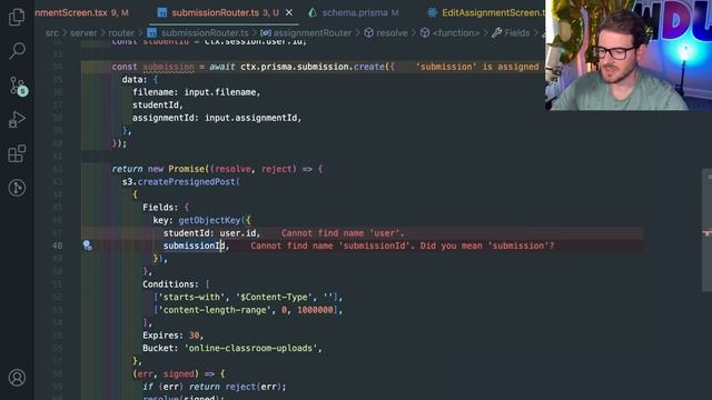 Live coding features - Student can upload their assignment files | T3 Stack смотреть онлайн
