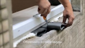 Установка приточного вентклапана Norvind city без сверления стены