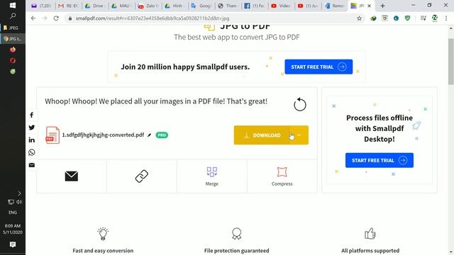 Easy Tutorial | Nén JPG, WORD, EXCEL vào PDF và ngược lại | Nhanh nhất 100% смотреть онлайн