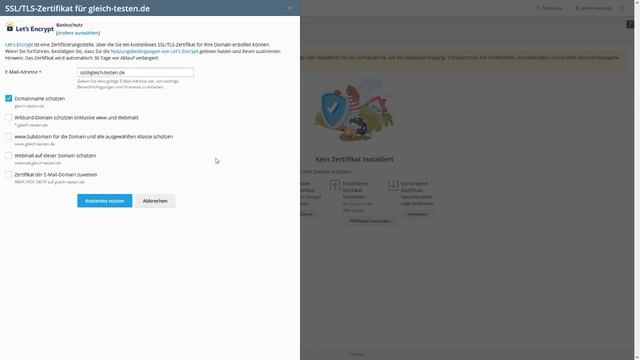 Plesk // Let's Encrypt Zertifikat installieren смотреть онлайн