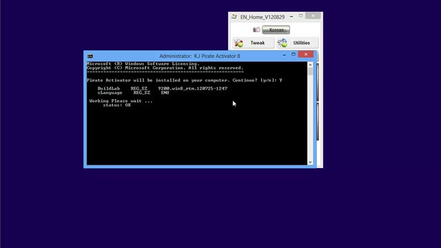 Windows 8 RTM Offline Activator and Personalization Enabler смотреть онлайн