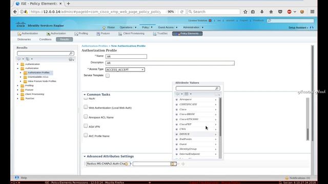 DACL configuration ISE смотреть онлайн