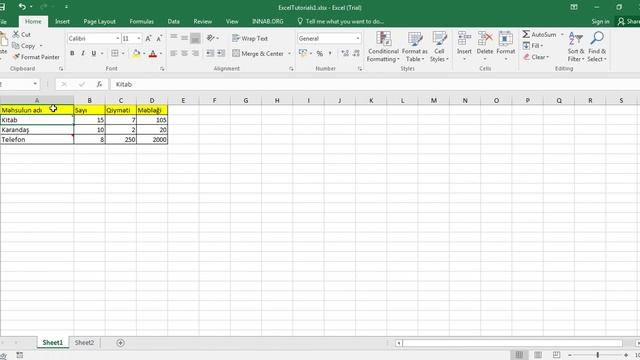 Excel Dərsləri 1.2-Exceldə Copy, Paste, Cut, Format Painter | Excel Lessons | Tutorial | Training смотреть онлайн