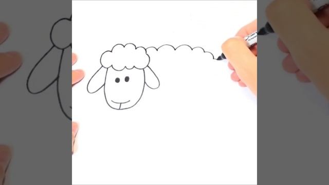 Как нарисовать овечку | How to draw a Sheep Step by Step смотреть онлайн