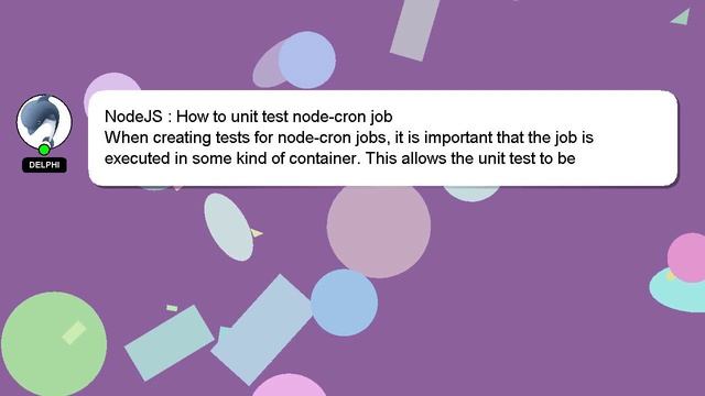 NodeJS : How to unit test node-cron job смотреть онлайн