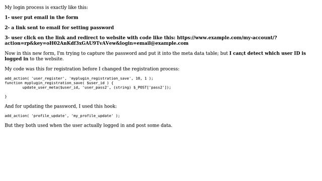 Wordpress: Updating user meta data from external link, user not logged in смотреть онлайн