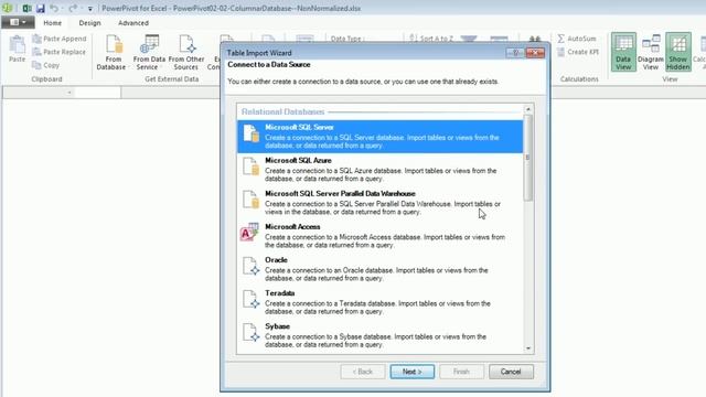 Excel 2013 PowerPivot Basics #02: Import Large Non-Normalized Data Set To Reduce File Size