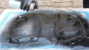 Как покрасить хром решетку радиатора | Покраска пластиковой детали под черный хром