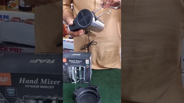 RAF Hand Mixer 800w 5 speed operation 2 beaters 2 Hooks смотреть онлайн