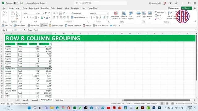 How to group rows & columns, hide & unhide in excel смотреть онлайн